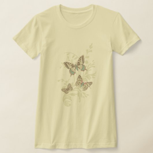T-shirt à trois papillons avec encre graphique (Poser)