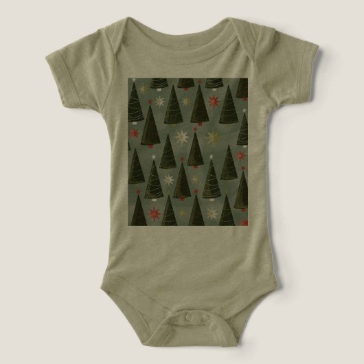 T-shirt à trois pièces pour bébé de Noël (Design Recto)