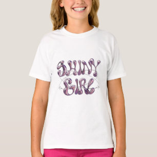 T-Shirt à typographie Chrome Shiny Girl