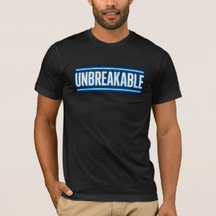 T-Shirt à typographie de lueur bleue INCASSABLE