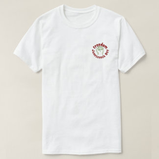 T-shirt à typographie graphique Juneteenth Freedom