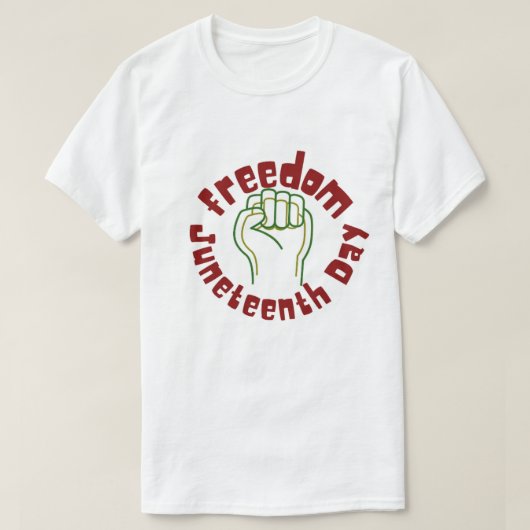 T-shirt à typographie graphique Juneteenth Freedom (Design devant)