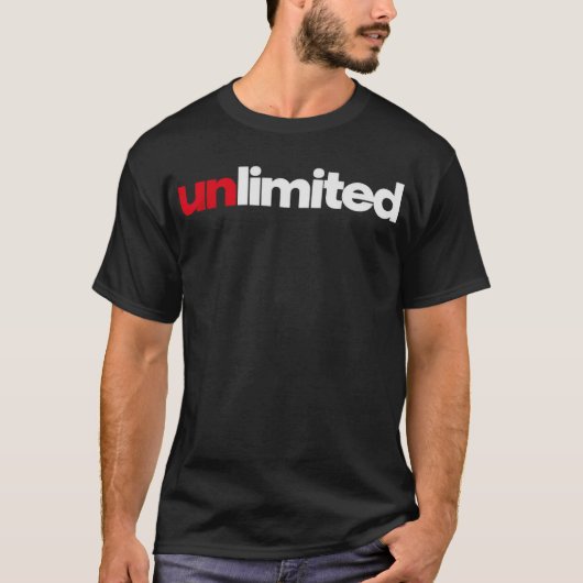 T-Shirt à typographie illimitée (Devant)