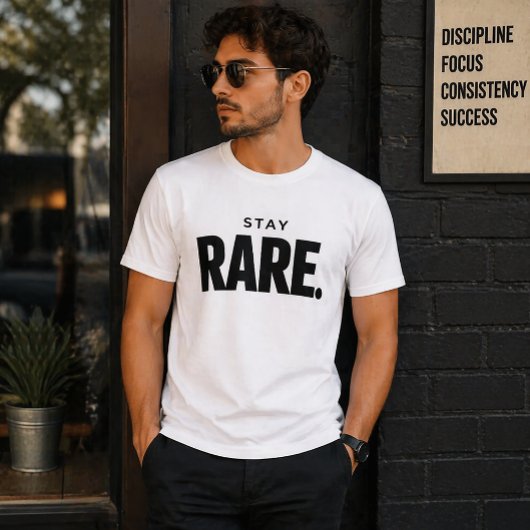 T-Shirt à typographie minimale Reste Rare