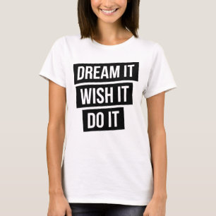 T-shirt à typographie minimaliste "Rêvez-le" - Mod