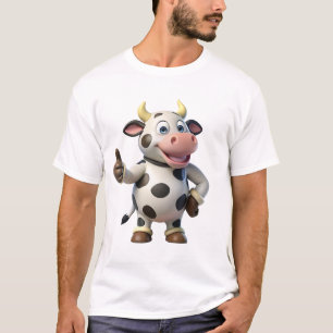 T-shirt à vache de dessin animé Tee-shirt graphi