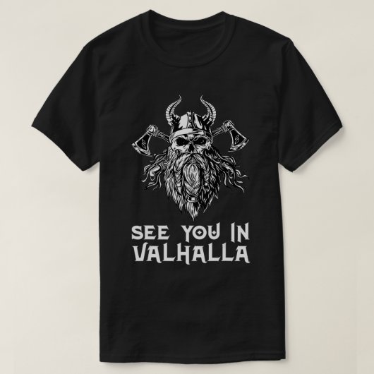 T-shirt À Valhalla Viking Gods Warrior (Design devant)