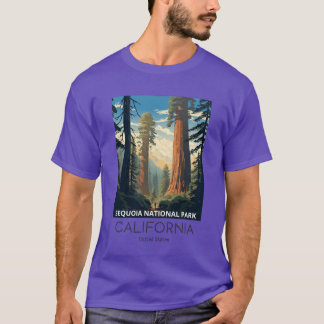T-shirt A Vintage Travel Illustration of Sequoia National 