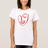 T-Shirt à visage calligraphié (Devant)