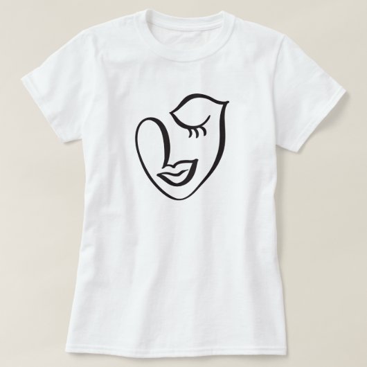 T-Shirt à Visage Calligraphié (Design devant)