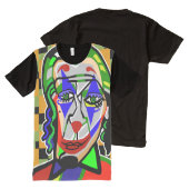 T-shirt à visage clown (Devant et derrière)