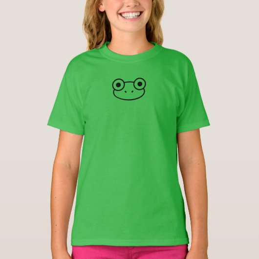 T-Shirt à Visage de Grenouille | Graphisme Minimal (Devant)