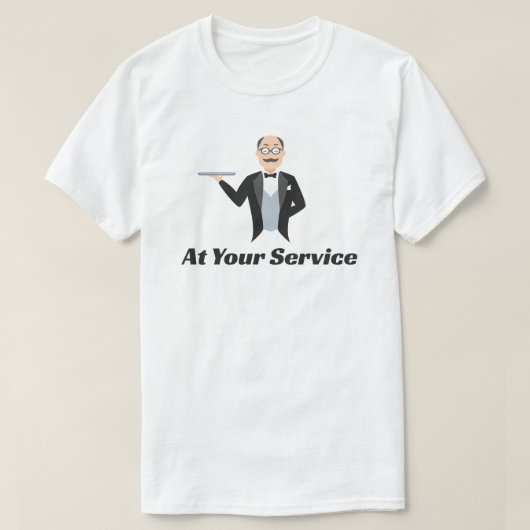 T-Shirt À Votre Service Butler (Design devant)