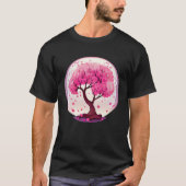 T-shirt A Work of with a Geometric Cherry Blossom Tree (Devant)
