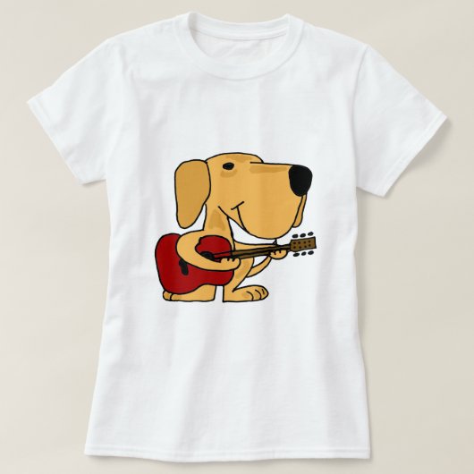 T-shirt AA labrador retriever jaune mignon jouant la (Design devant)
