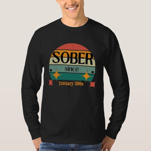 T-shirt AA NA Celebrate Sobriety Since January 2006 Sober  (Devant)
