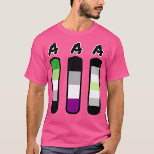 T-shirt AAA accumulateurs d'agender asexuel aromatique
