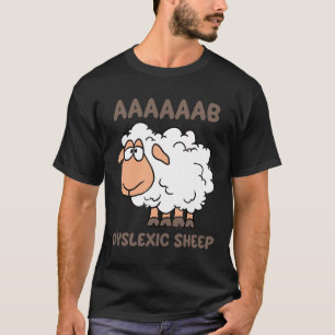 T-shirt Aaab Dyslexique Mouton Drôle Animaux De Ferme Dysl