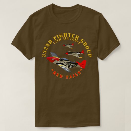 T-shirt AAC 332e Groupe de chasseurs 12e voiles rouges AF (Design devant)