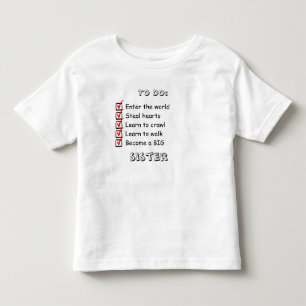 T-shirt Aankondiging Oudere Zus