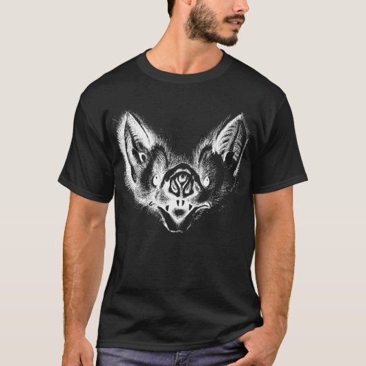 T-shirt Aart Vampire Bat Noir négatif (Devant)
