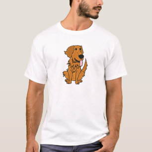 T-shirt AB bande dessinée drôle de chien de golden