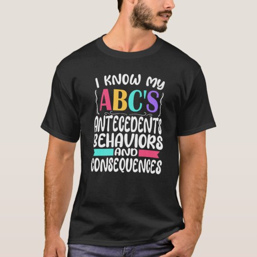 T-shirt ABA Thérapiste Autisme Éducation spéciale ABC Ante (Devant)