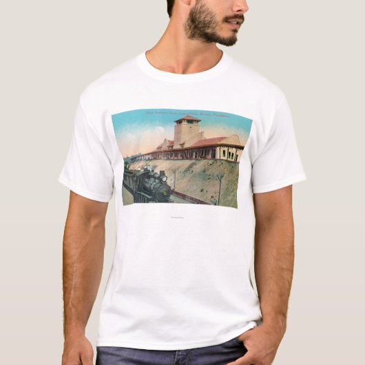 T-shirt Abaissez la vue du grand dépôt du nord et (Devant)