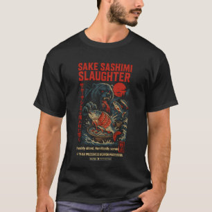 T-shirt Abattage de sashimi de saké - Retro P Japanese Hor