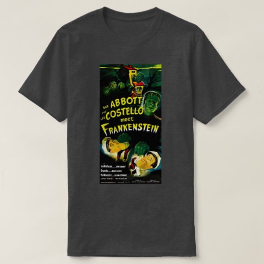 T-shirt Abbott Et Costello Rencontrez L'Équipe De Tirage C (Design devant)