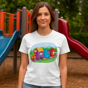 T-shirt ABC Alphabet Train avec enfants amusant éducatif