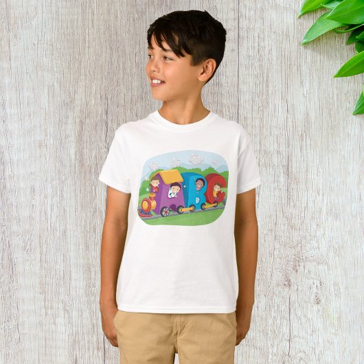 T-shirt ABC Alphabet Train avec enfants amusant éducatif