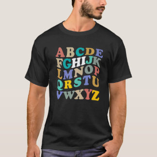 T-shirt ABC Bonjour Alphabet de la maternelle Retour à l'é