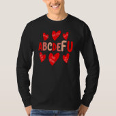 T-shirt ABC DE FU Heart Printing Valentine Day Love (Devant)