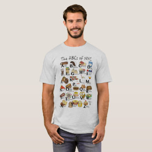 T-shirt ABC de NYC Iconic New York City Foods Alphabet
