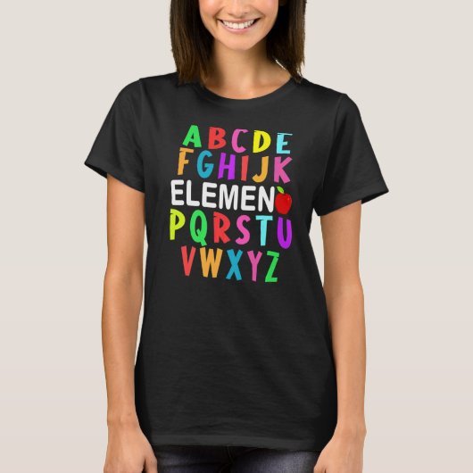 T-shirt ABC Elemeno jardin d'enfants mange d'enseignant Re (Devant)