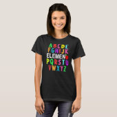 T-shirt ABC Elemeno jardin d'enfants mange d'enseignant Re (Devant entier)