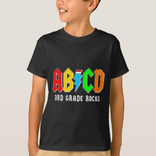 T-shirt Abcd 3e année rocks garçons retour à l'école ensei