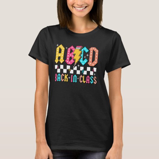 T-shirt ABCD Black dans la classe Enseignant étudiant prem (Devant)