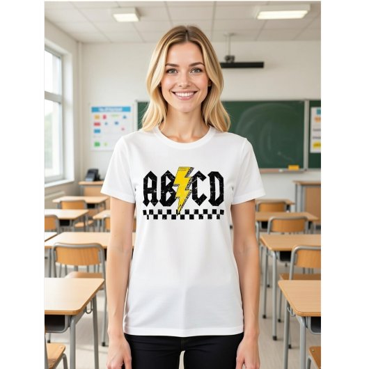 T-shirt ABCD Pencil Lightning - Back to School Teacher