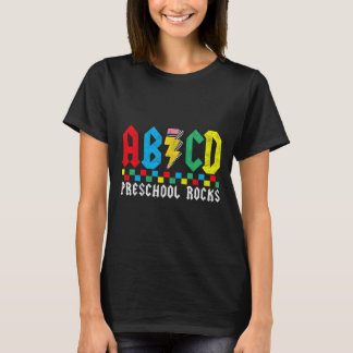 T-shirt Abcd Préscolaire Rocks Premier Jour Enseignant Pré
