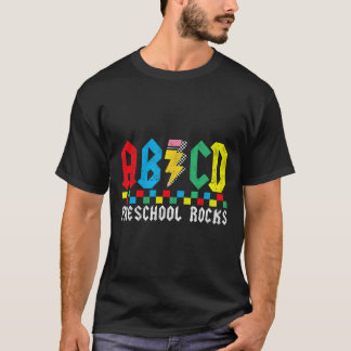 T-shirt Abcd Préscolaire Rocks Premier Jour Enseignant Pré