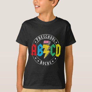 T-shirt Abcd Préscolaire Rocque 1er Jour Pré-k Enseignant 