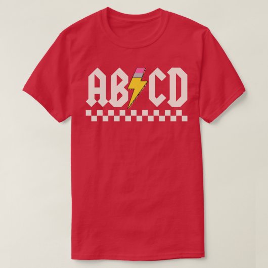 T-shirt Abcd Retour À L'École (Design devant)