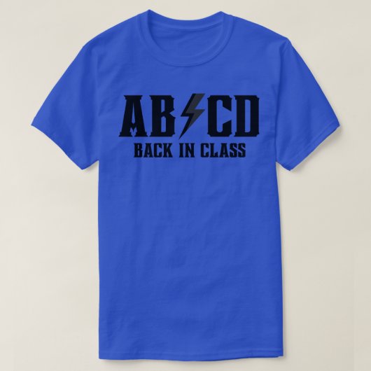 T-shirt ABCD Retour dans la classe 3 (Design devant)