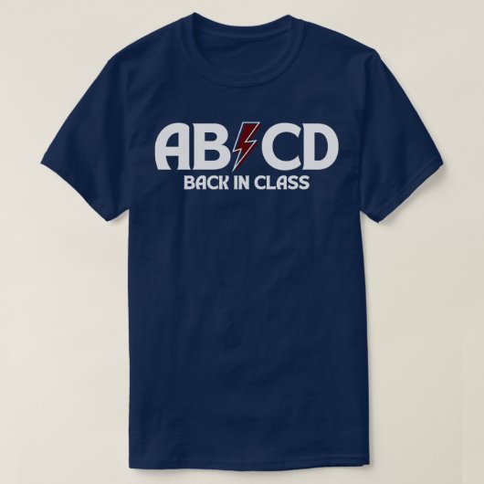 T-shirt ABCD Retour dans la classe 6 (Design devant)