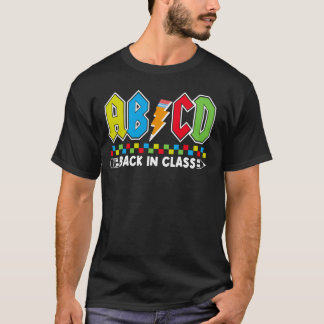 T-shirt ABCD Retour en classe Rocks Retour à l'école garço