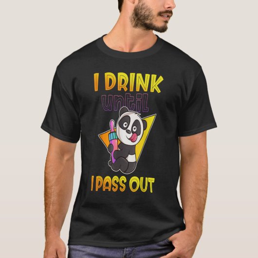 T-shirt ABDL AGePLAY ABDL Je bois jusqu'à ce que je passe  (Devant)