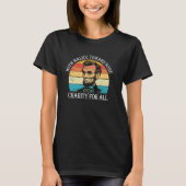 T-shirt Abe Lincoln Avec malice envers personne, avec char (Devant)