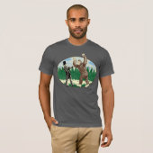 T-shirt ABE LINCOLN : CHASSEUR de SASQUATCH - logo drôle (Devant entier)